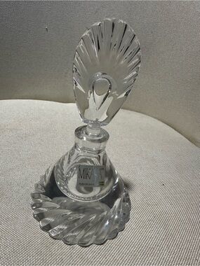 Mikasa Clear Crystal Perfume Bottle with Decorative Stopper